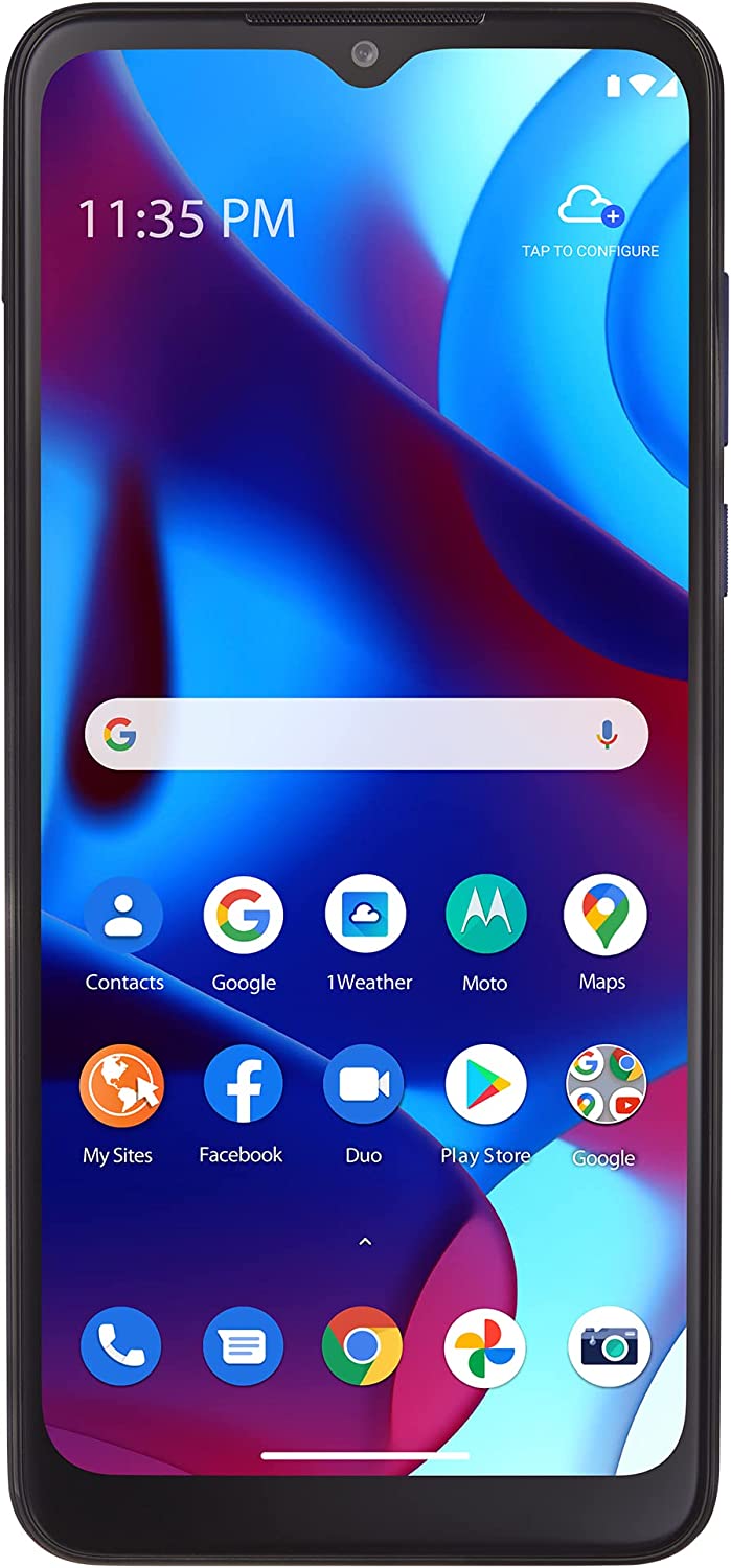 Simple Mobile Motorola Moto g Pure， 32GB， Blue - Prepaid Smartphone (Locked)