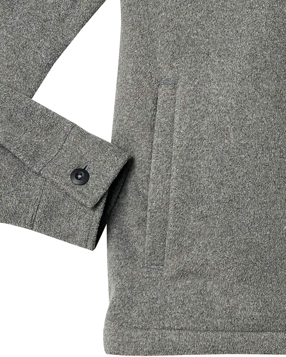  Essentials Men's Long-Sleeve Polar Fleece Shirt Jacket