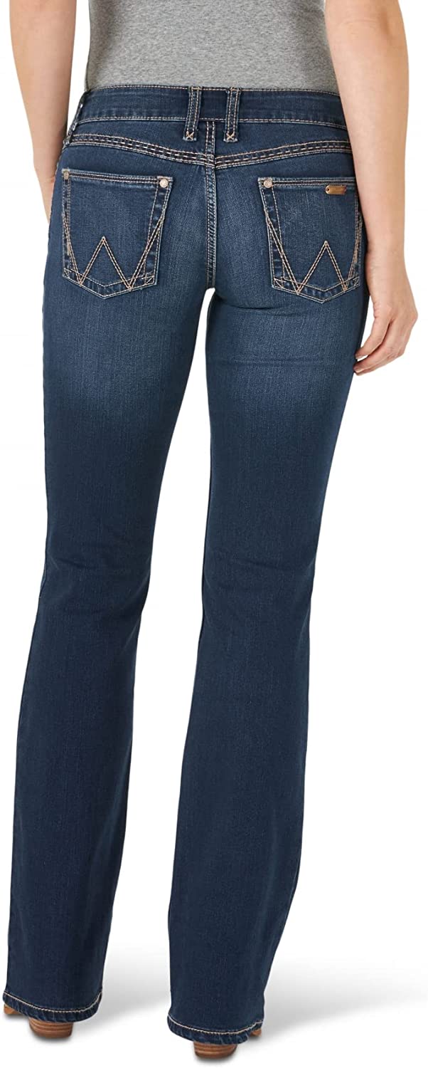 Wrangler Women's Retro Mae Mid Rise Stretch Boot Cut Jean