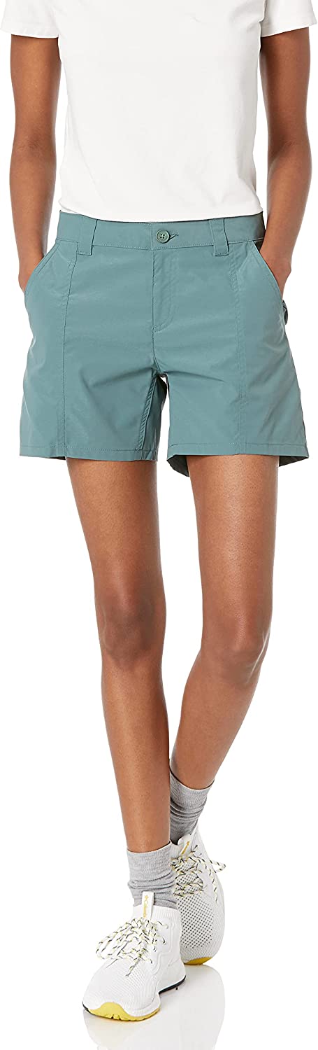  Essentials Women's Stretch Woven 5 Inch Outdoor Hiking Shorts with Pockets