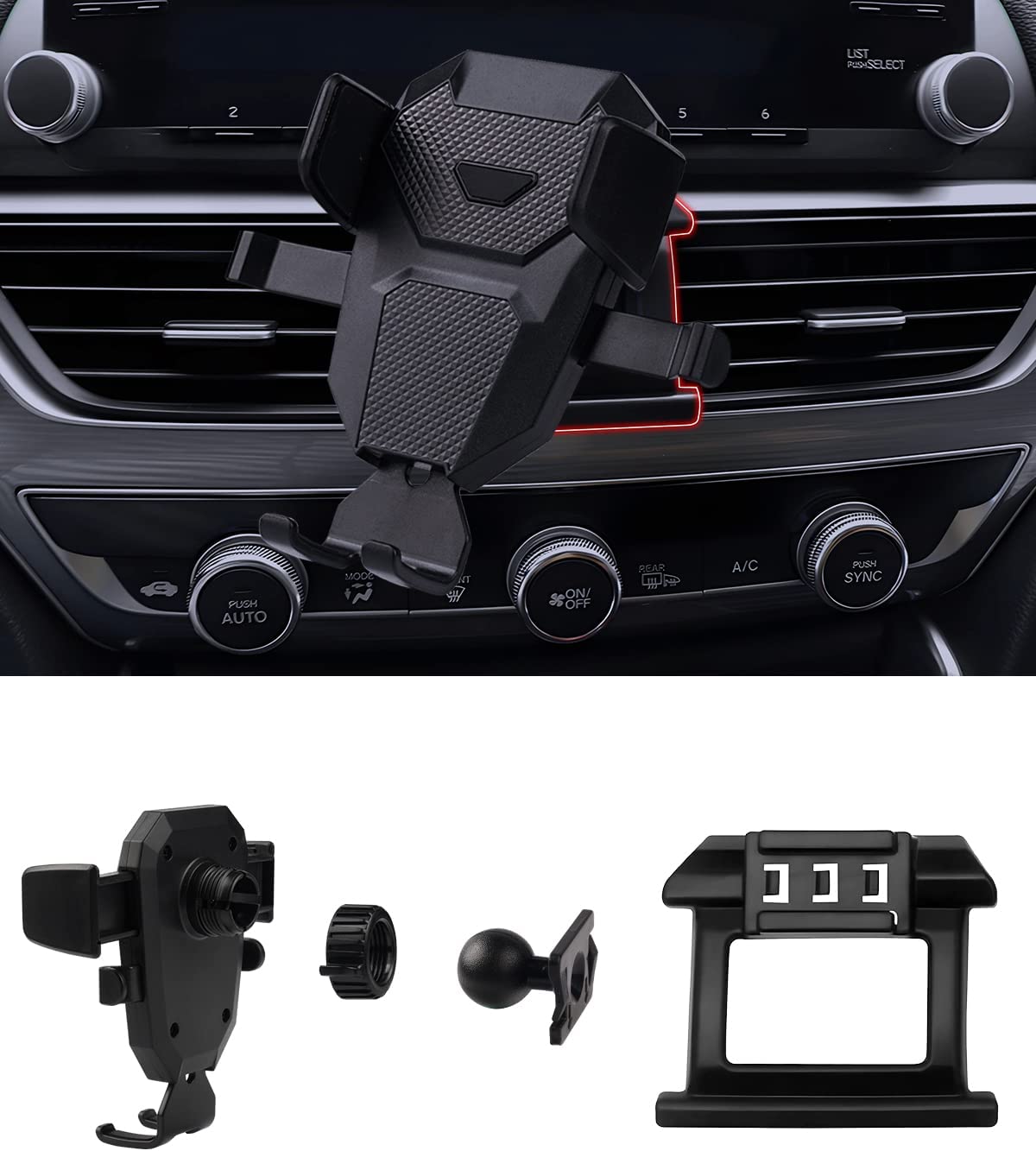 Karltys Compatible with Cell Phone Holder Honda Accord  Car Mobile Phone Holder Dashboard Air Vent Mount for iPhone All iOS Android Phone Fully Adjustable Stand