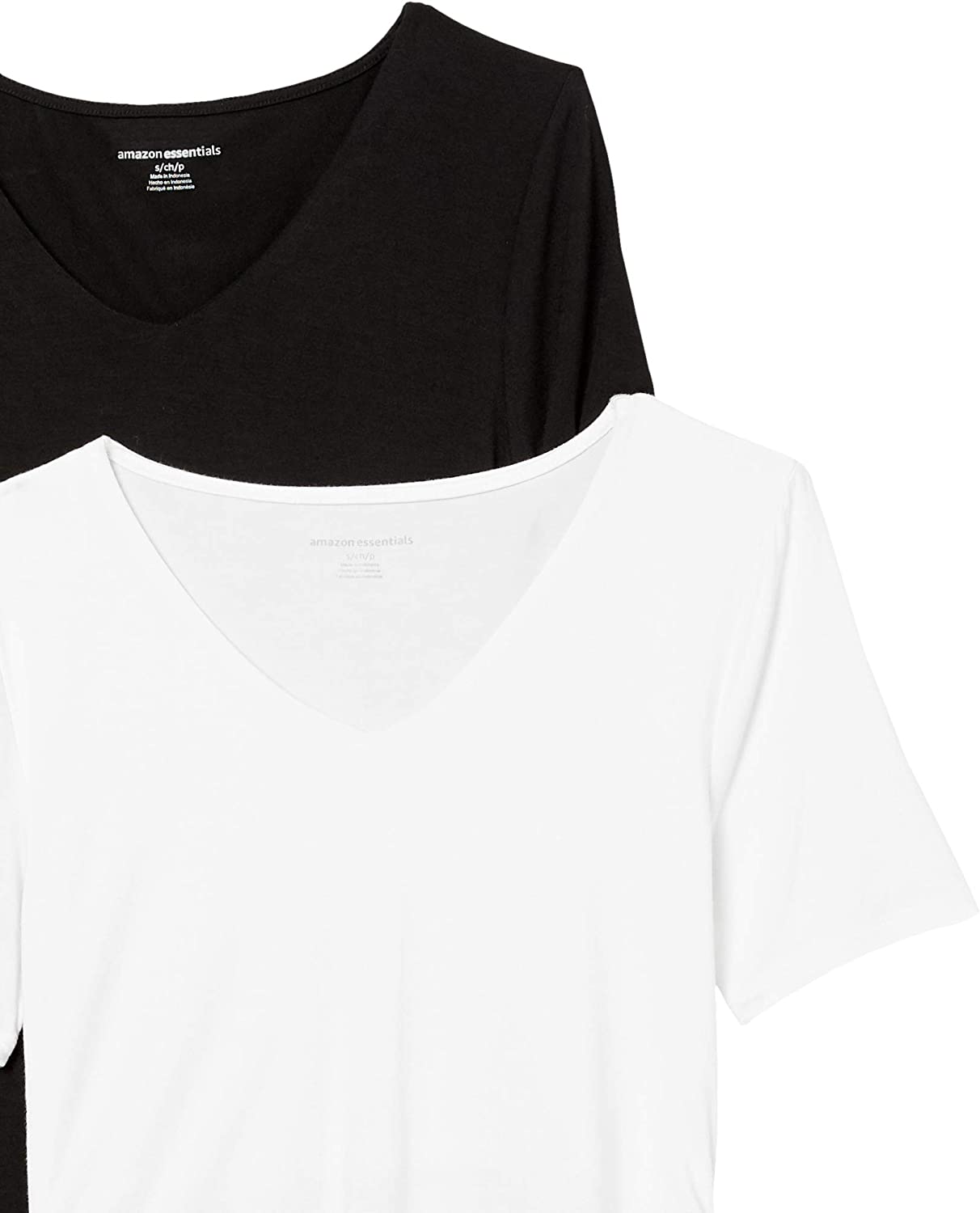  Essentials Women's Maternity Short-Sleeve Rouched V-Neck T-Shirt, Pack of 2
