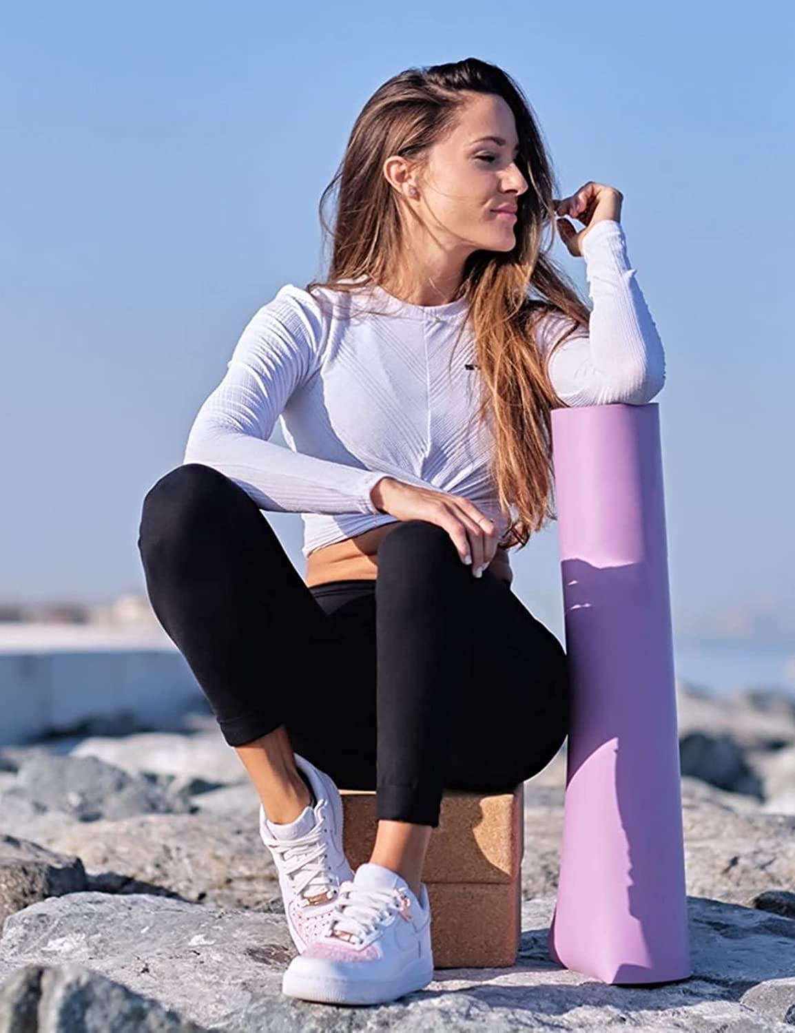 High Waisted Leggings for Women No See-Through-Soft Athletic Tummy Control Black Pants for Running Yoga Workout