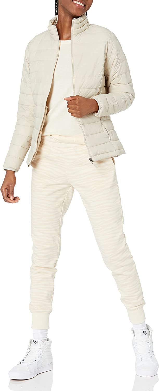  Essentials Women's Lightweight Long-Sleeve Water-Resistant Puffer Jacket (Available in Plus Size)