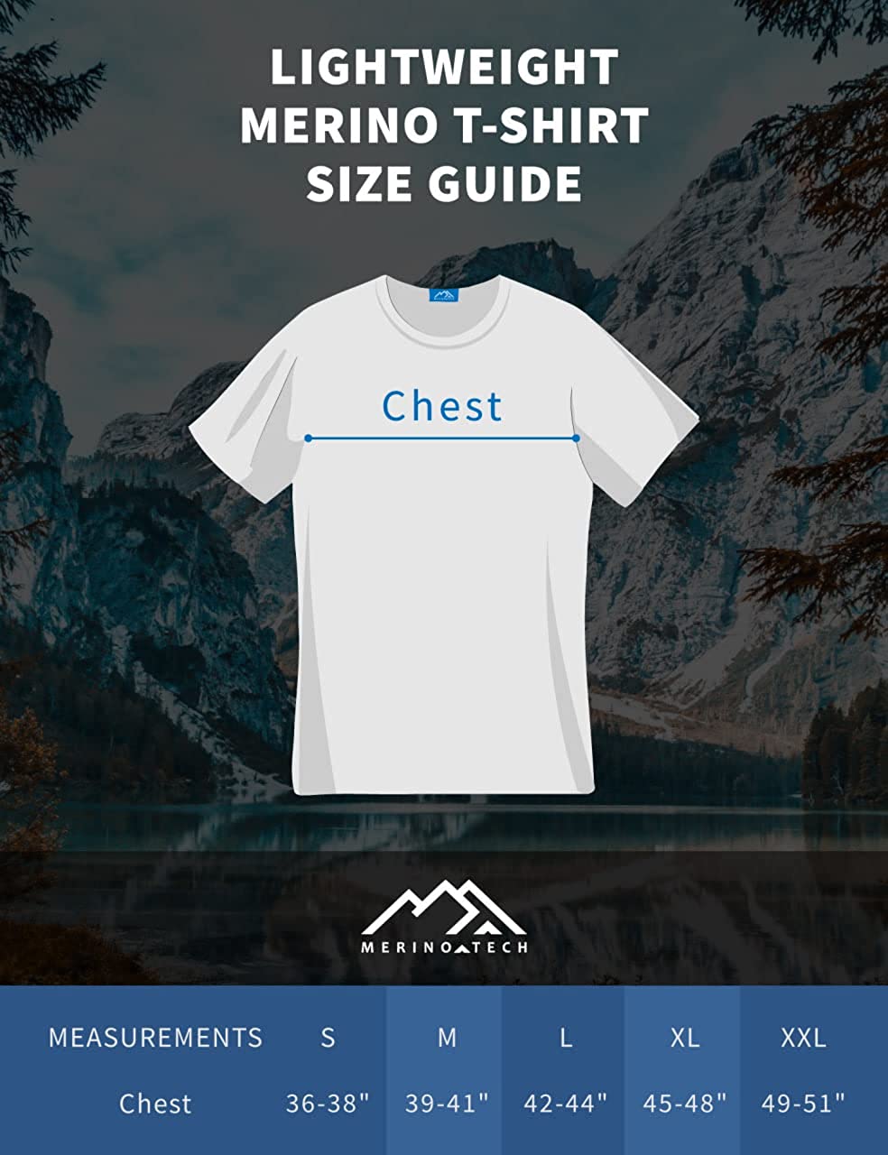 Merino Wool T-Shirt Mens - Short Sleeve Merino Wool Shirts for Men - Sport Merino Lightweight Base Layer Hiking Tshirt