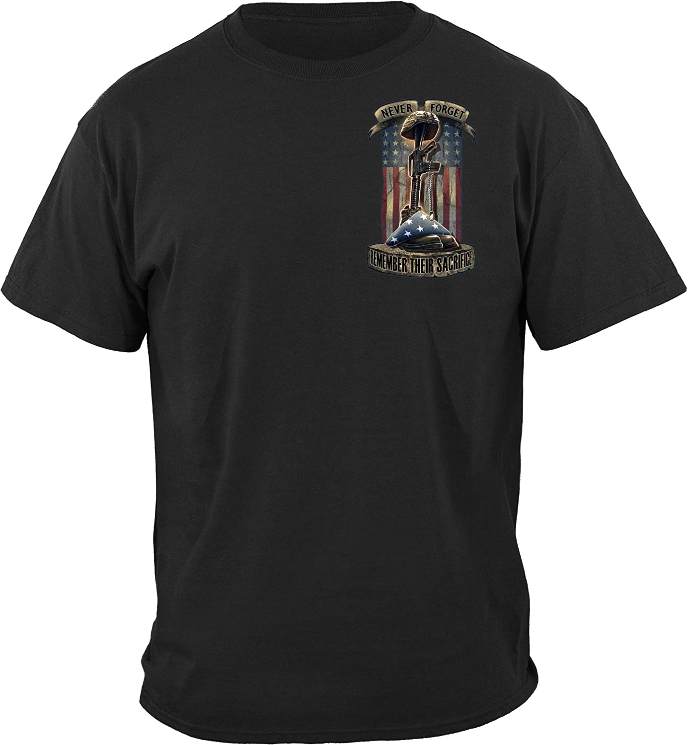 Marine Corps T-Shirt Double Flag Gold Globe Marine Corps T-Shirt MM2153