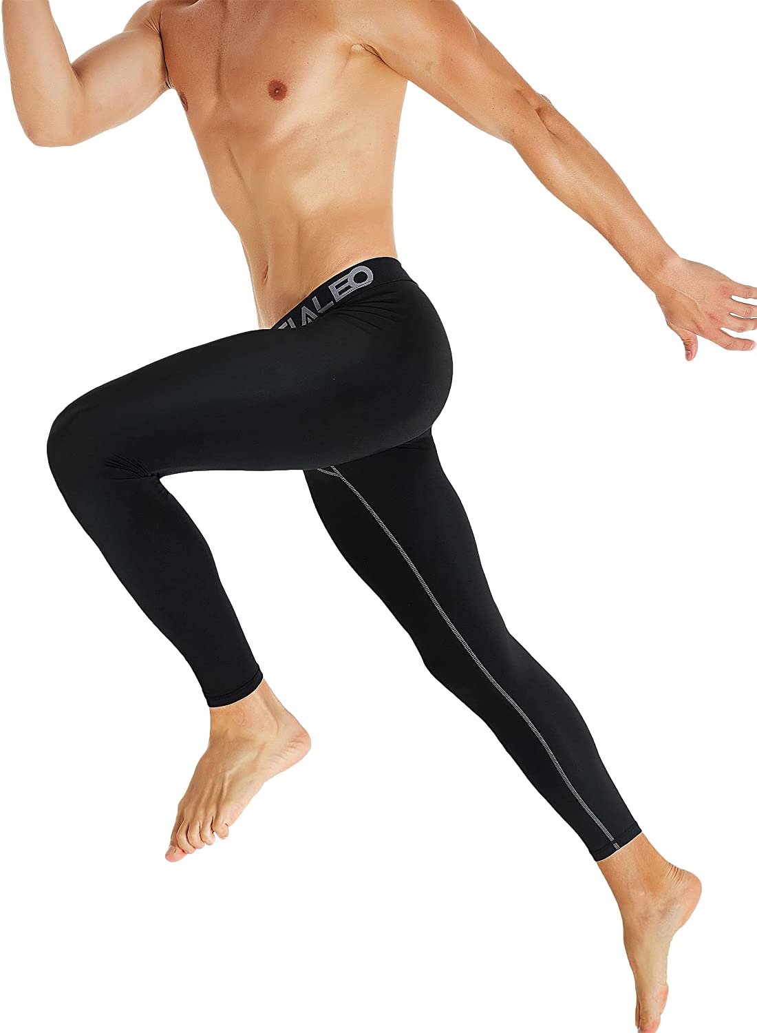 TELALEO 6, 5 or 4 Pack Men's Compression Pants Leggings Sports Tights Performance Athletic Baselayer Workout Running