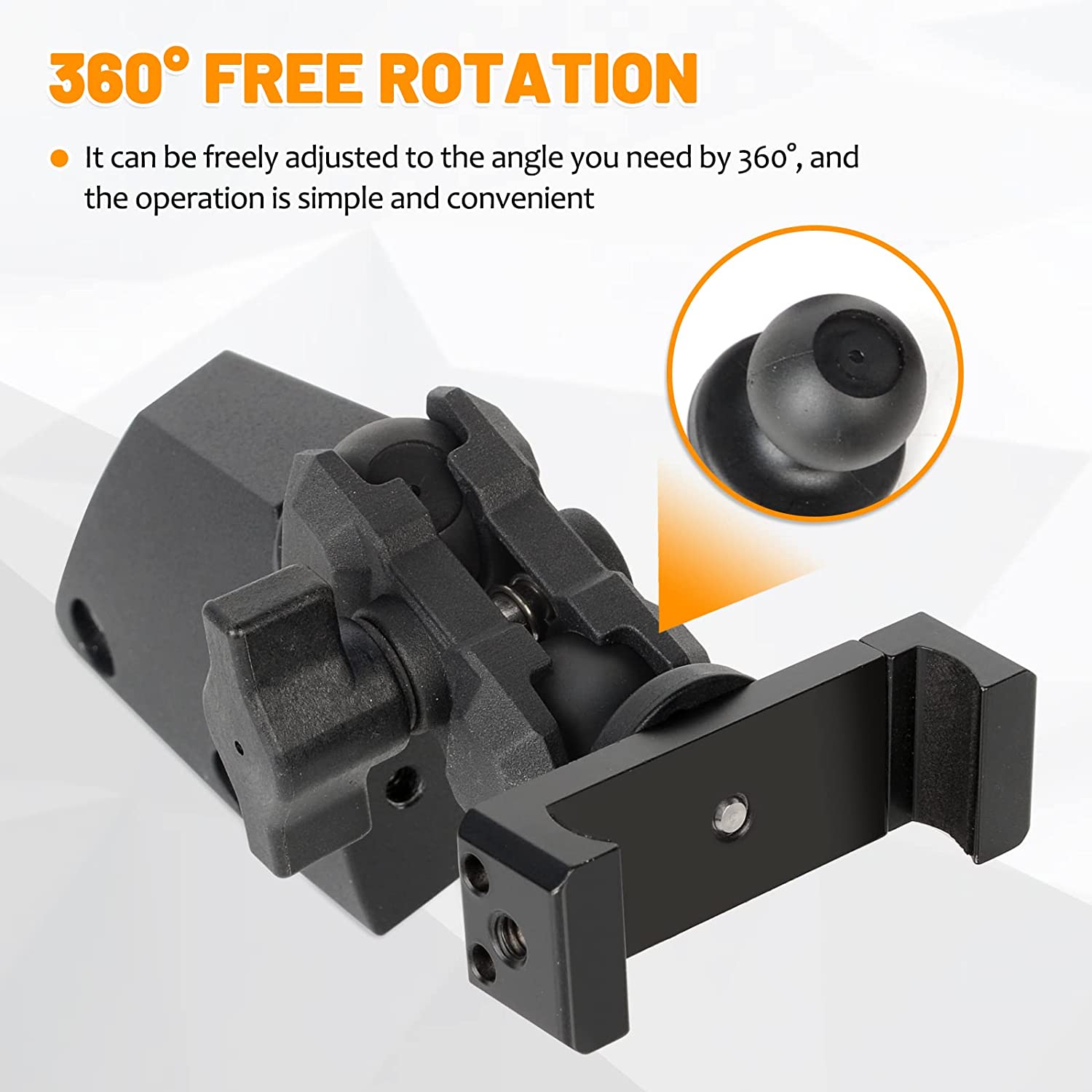 MAIKER OFF ROAD Phone Holder Mount Mounts on Dashboard for Ford Bronco Custom Adjustable Stabilizer Bronco Cell Phone Holder