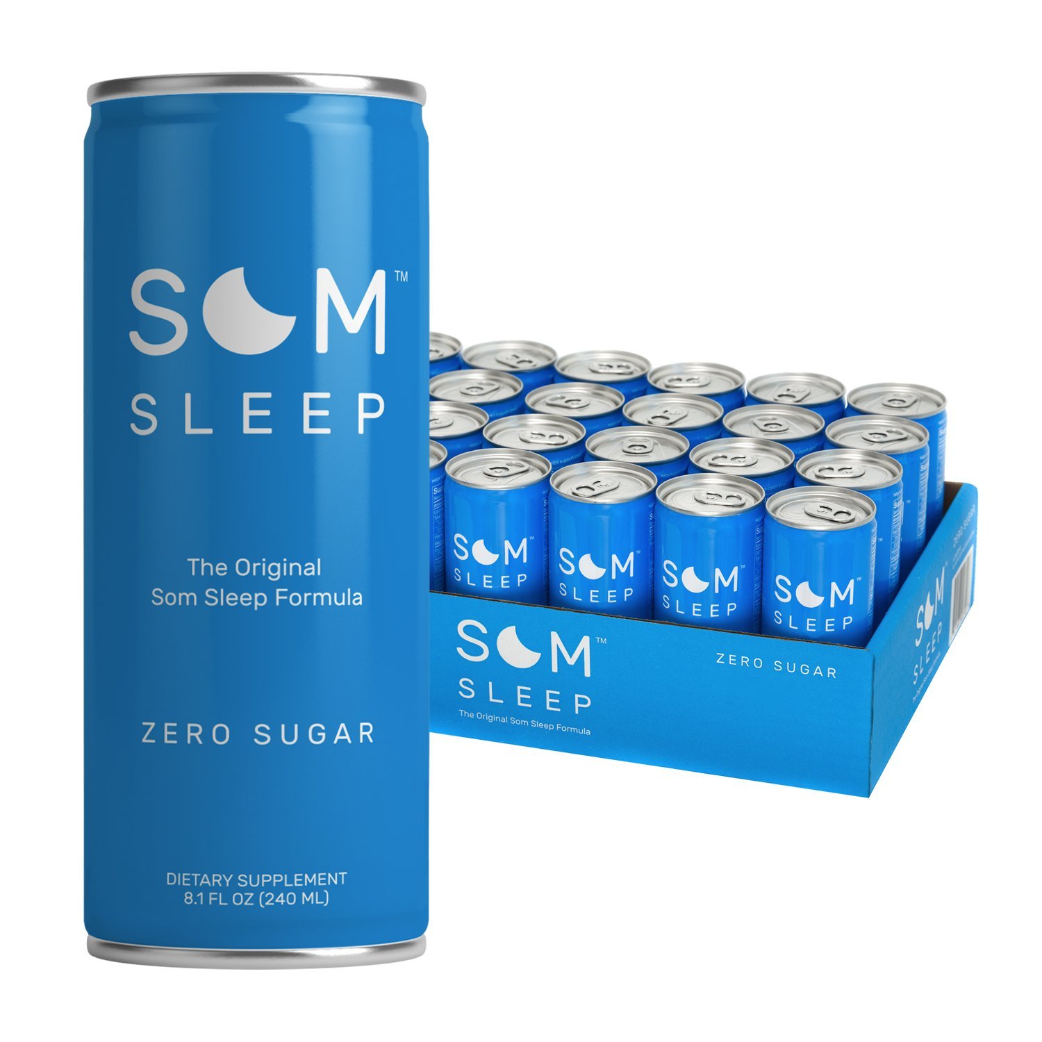 Som Sleep, The Original Sleep Support Formula w/ Melatonin, Magnesium, Vitamin B6, L-Theanine & GABA – Vegan, Functional Sleep Drink – Nighttime Sleep Aid Supplement – Original Berry, 8.1 Fl Oz, 12-Pa