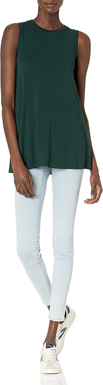  Essentials Women's Jersey Relaxed-Fit Muscle-Sleeve Swing Tunic (Previously Daily Ritual)