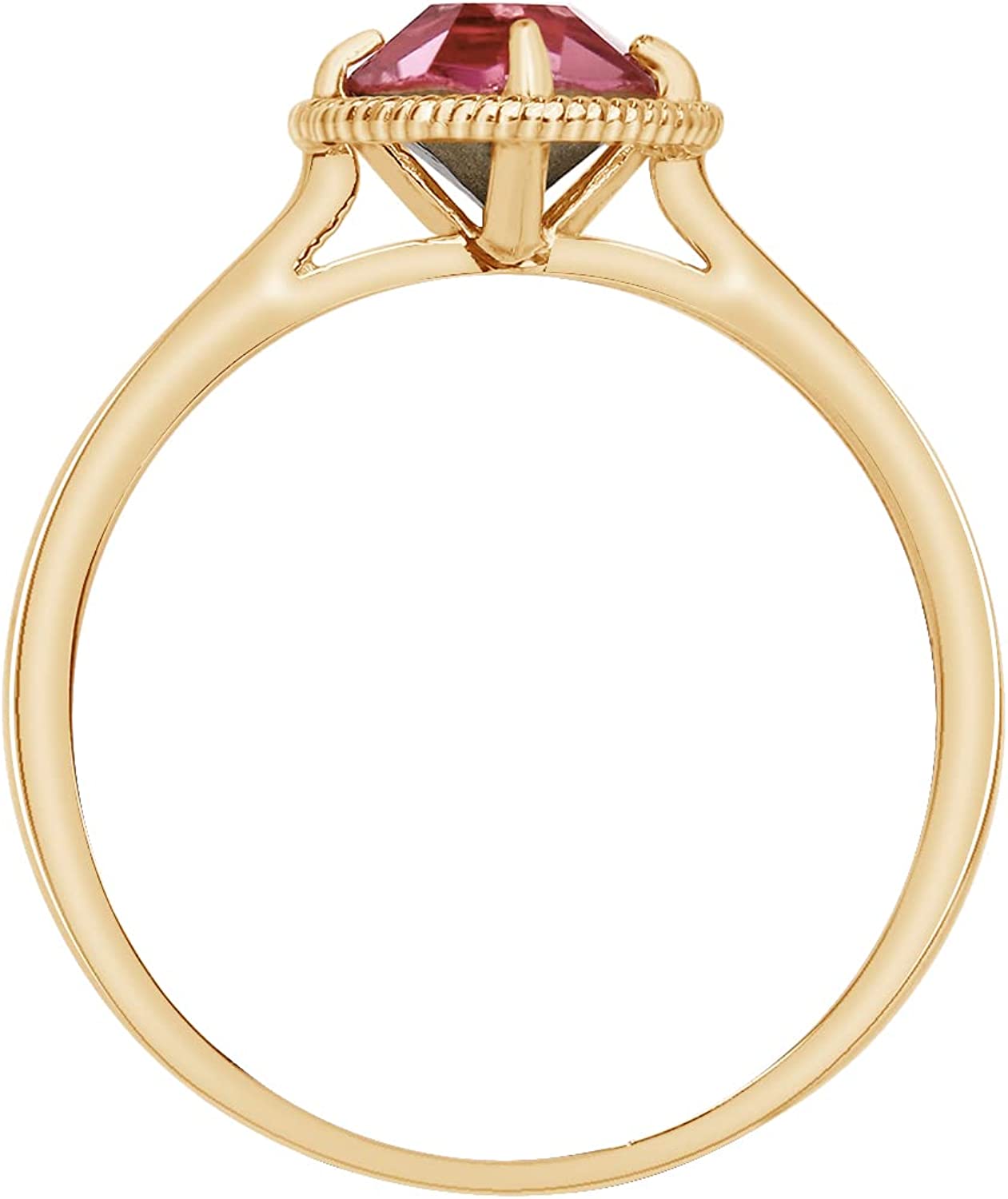  Collection 10k Gold Imported Crystal March Birthstone Ring