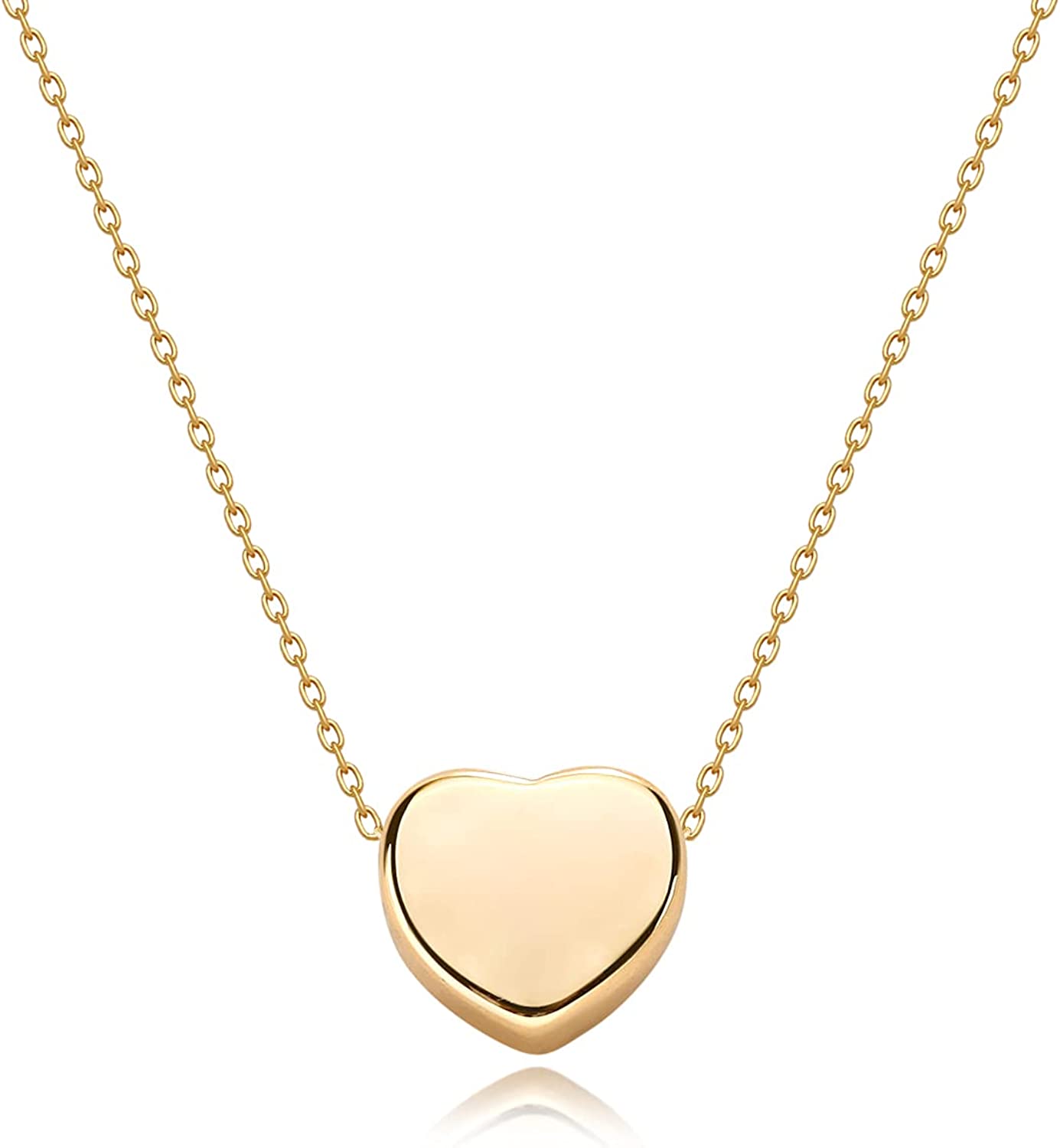 Tiny Gold Initial Heart Necklace-14K Gold Filled Handmade Dainty Personalized Letter Heart Choker Necklace Gift for Women Necklace Jewelry