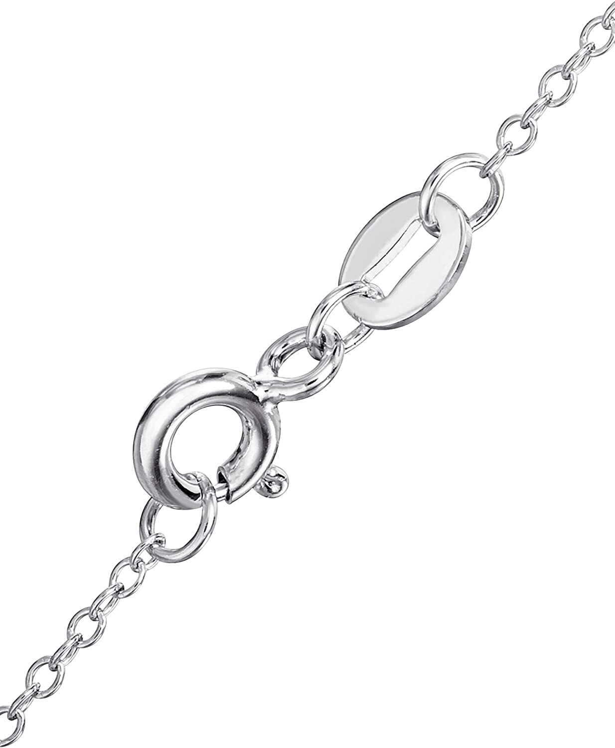 Disney Frozen Fine Silver Plated Blue Snowflake Pendant Necklace, 18" Chain